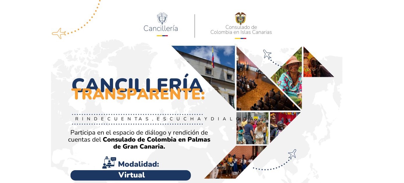 Participa en el espacio de diálogo y rendición de cuentas del Consulado de Colombia en Palmas de Gran Canaria el 9 de diciembre de 2025